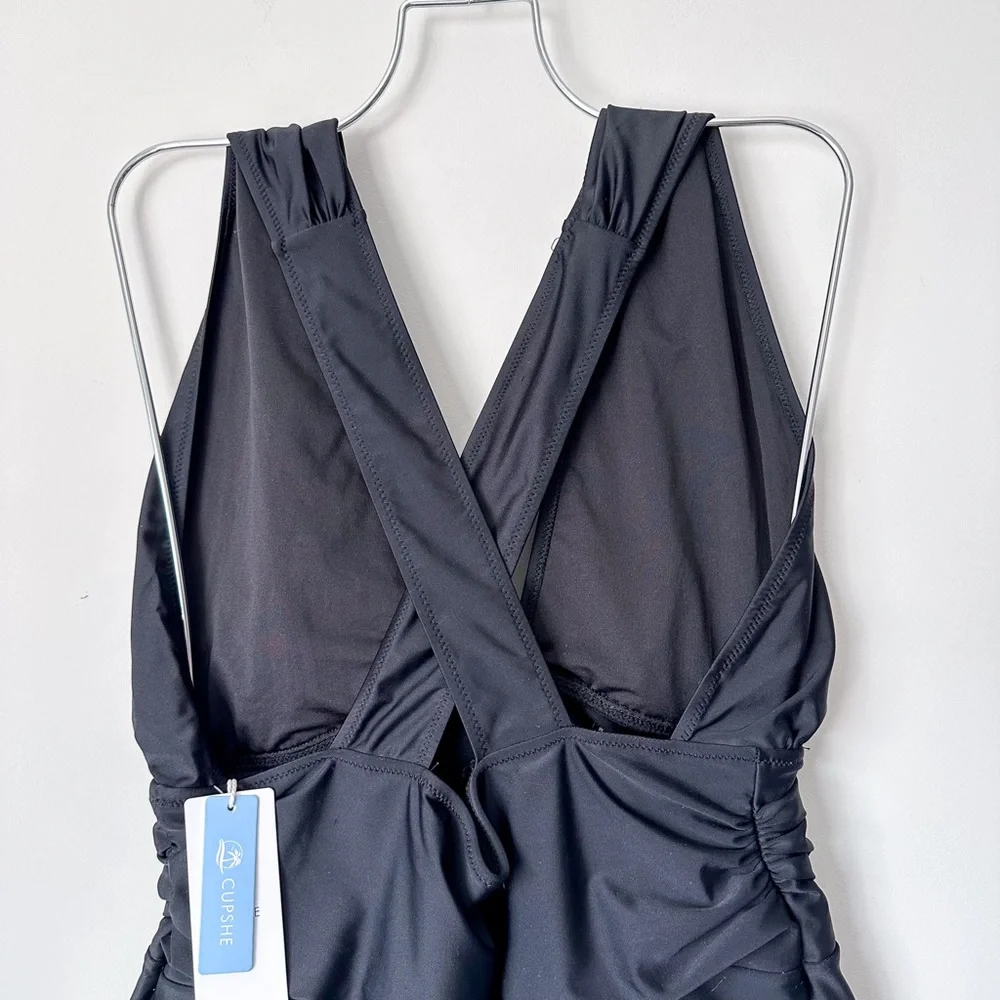 Cupshe Black Crossback One Piece Swimsuit